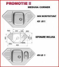 CHIUVETE BUCATARIE INOX MEDUSA CORNER - CHIUVETE BUCATARIE INOX MEDUSA CORNER